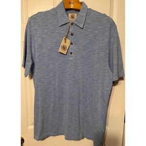 Pusser's West Indies Mens Blue Heathered Short Sleeve Polo Shirt Casual XL